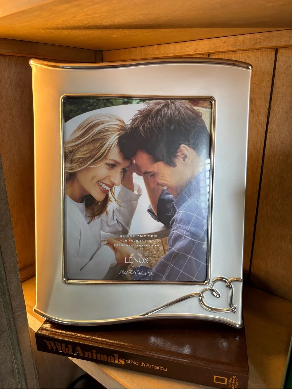 Lenox Silver Curved Picture Frame with Heart Accent